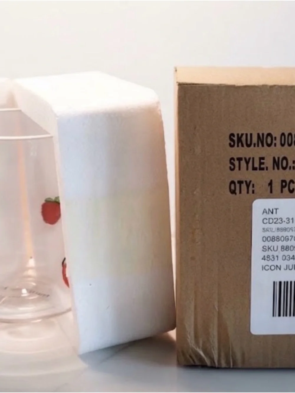 Anthropologie Rare Icon Juice Glass Strawberry New in Box